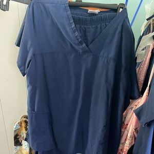 2Xl scrub zone navy set